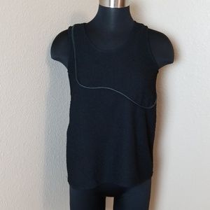 Joes Jeans Faux Leather Trim Textured Tank